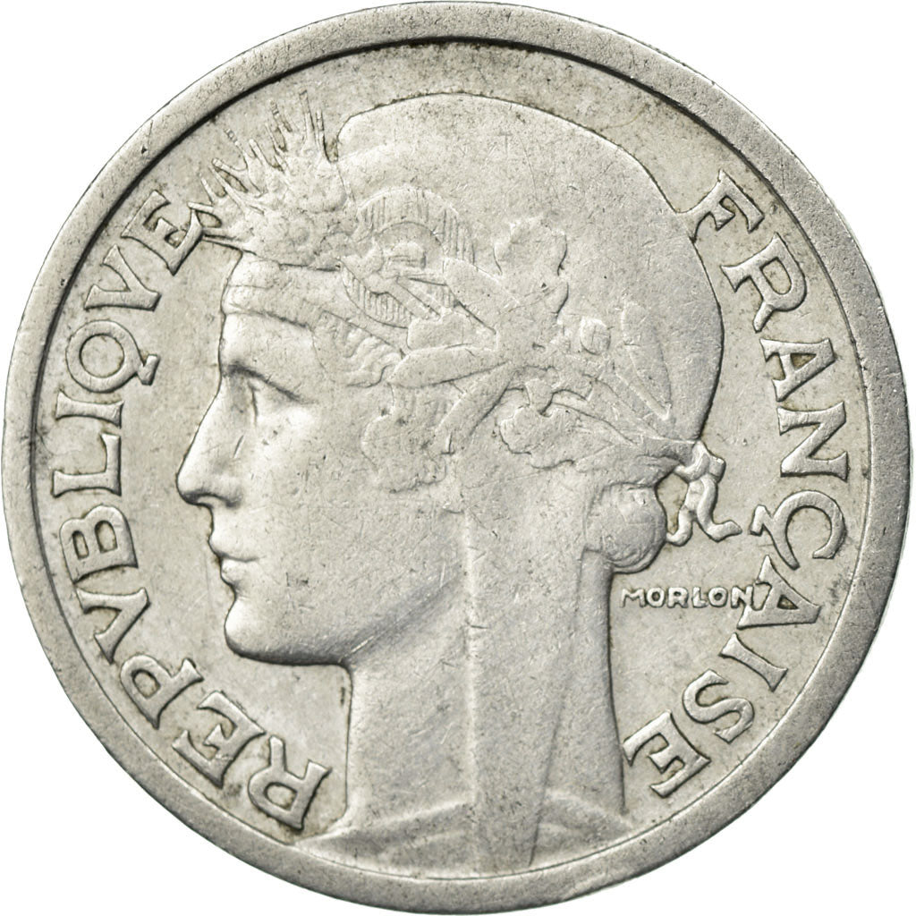 Coin, France, Morlon, 2 Francs, 1946, Beaumont le Roger, VF(20-25), Aluminum