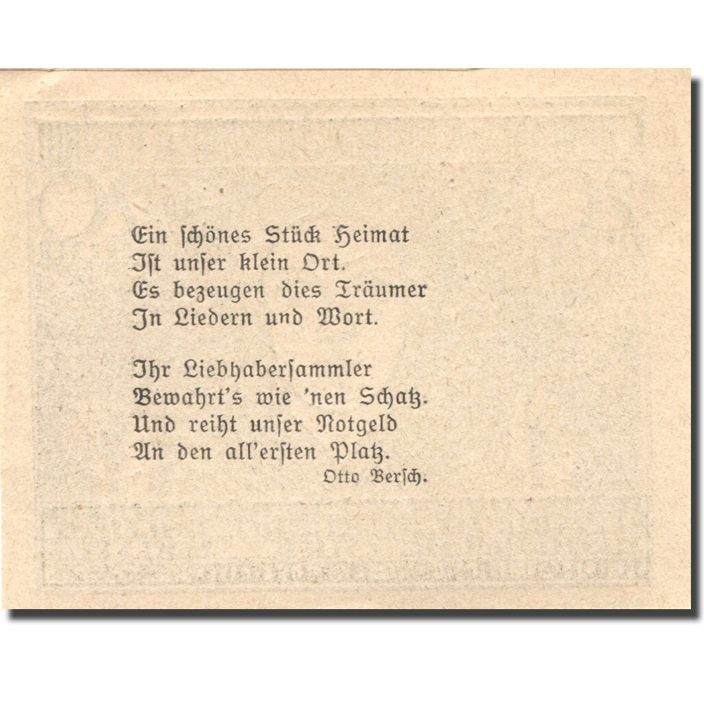 Banknote, Austria, Schönau, 20 Heller, personnage, 1920 UNC(63) Mehl:FS 965a