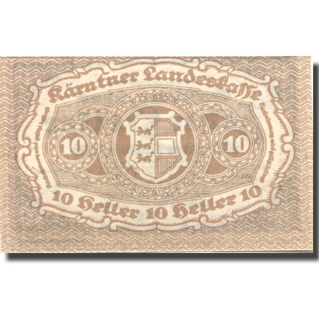 Banknote, Austria, Landesrat, 10 Heller, Blason, 1920 UNC(63) Mehl:FS 427