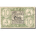 Nota, Alemanha, Diez, 10 Pfennig, château, 1919, VF(20-25), Mehl:D15.5c