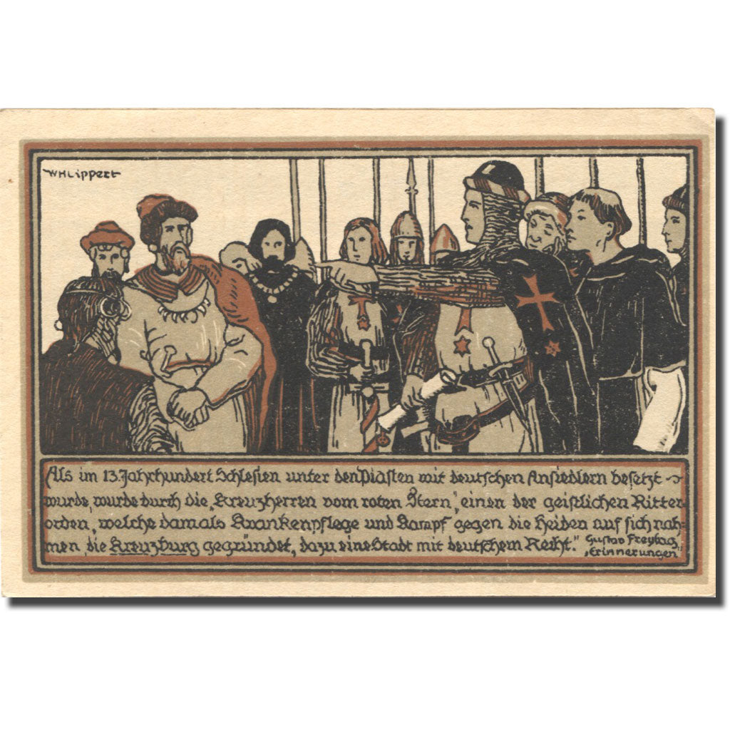 Banknote, Germany, Kreuzburg, 1 Mark, chevalier, UNC(63), Mehl:744.3b