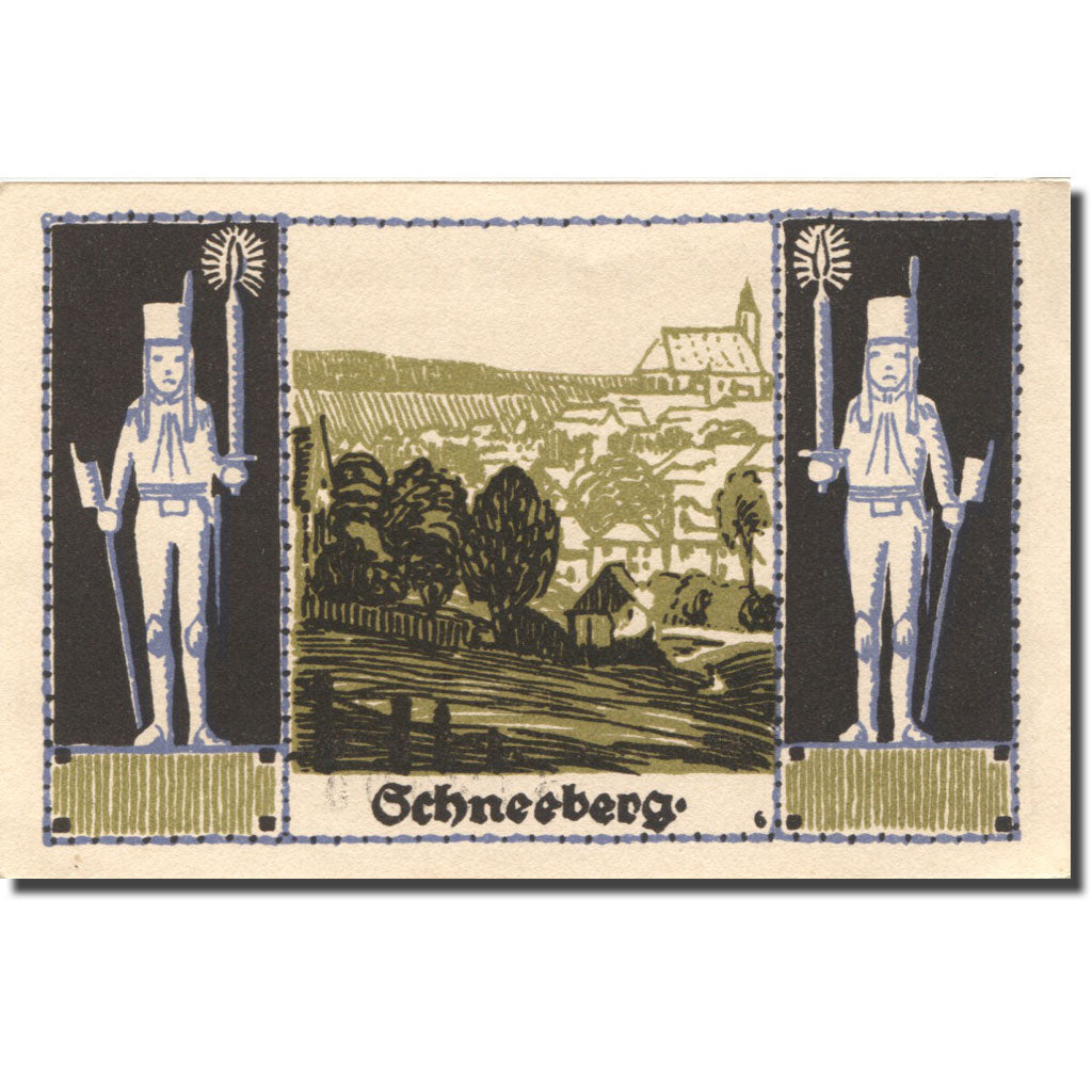 Banknote, Germany, Schneeberg, 50 Pfennig, soldat 1, 1921, UNC(63), Mehl:1190.1a