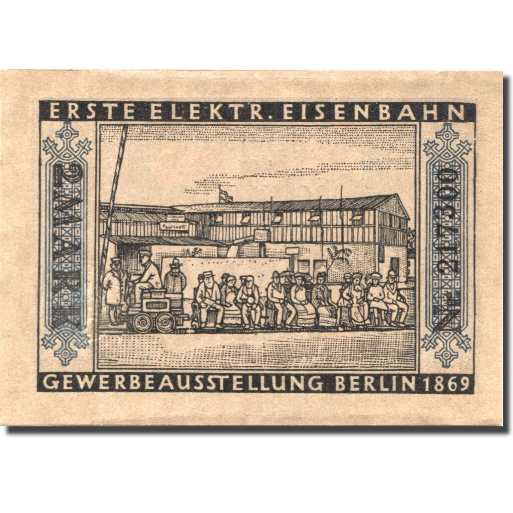 Banknote, Germany, Berlin, 2 Mark, Usine, 1922, 1922-03-01, UNC(63), Mehl:92.3