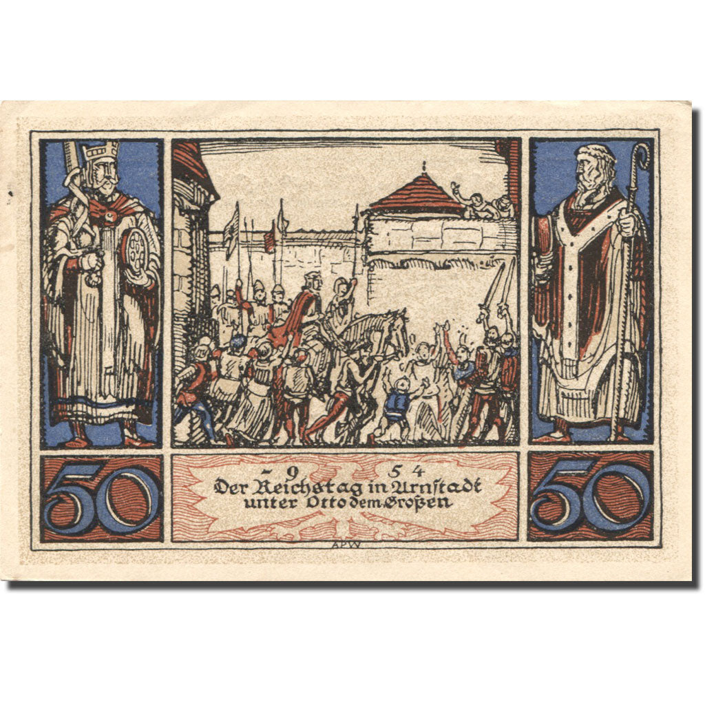 Banknote, Germany, Arnstadt, 50 Pfennig, roi, 1921, UNC(63), Mehl:43.3a