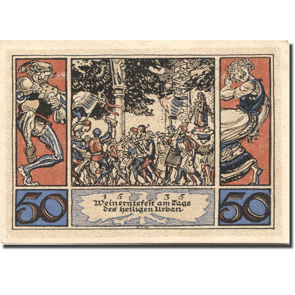 Banknote, Germany, Arnstadt, 50 Heller, fête, 1921, UNC(63), Mehl:43.3a