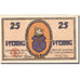Banknote, Germany, Lunckenwalde, 25 Pfennig, Blason, 1922 UNC(63) Mehl:817.1