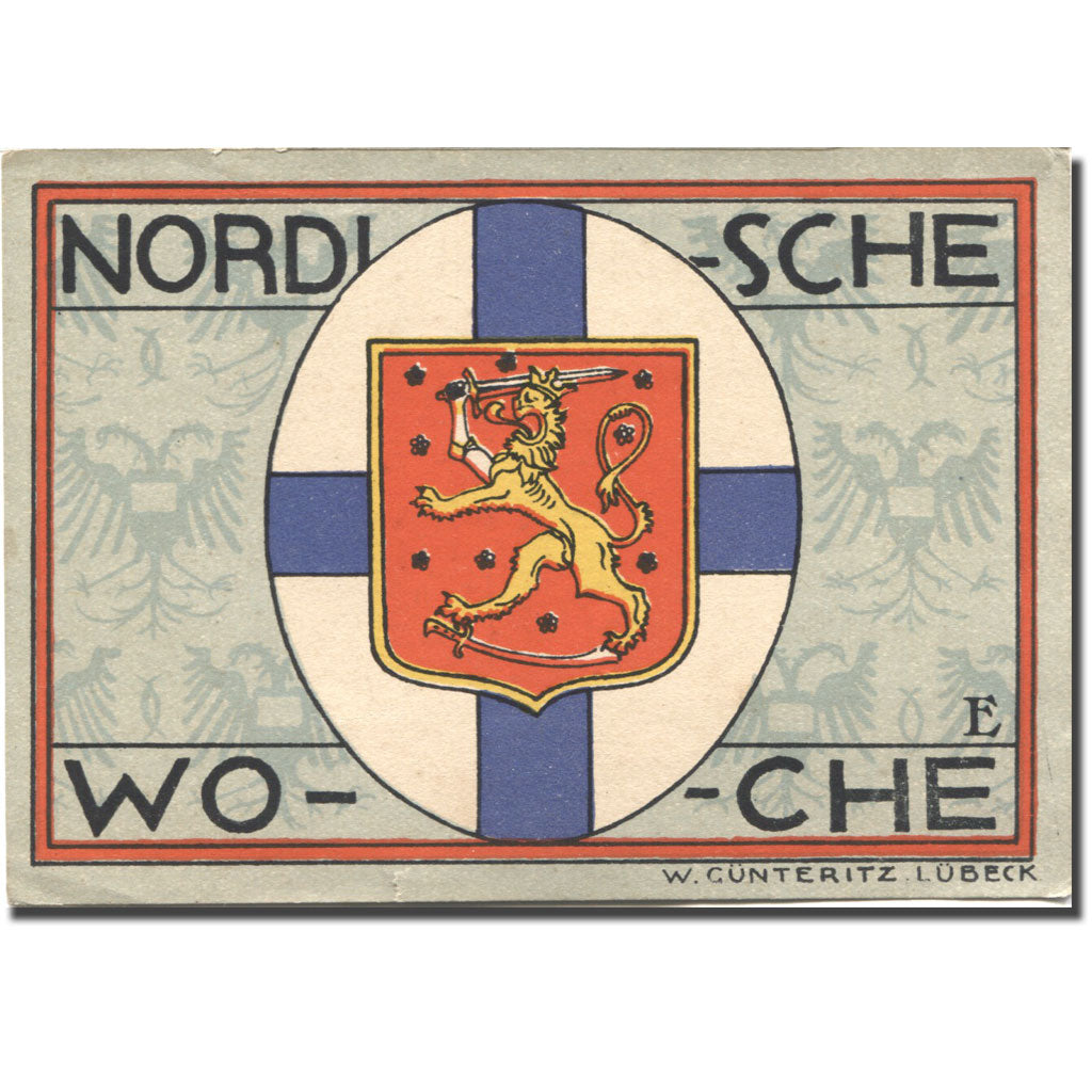 Banknote, Germany, Lübeck, 50 Pfennig, Eglise, 1921 UNC(63) Mehl: 827.1