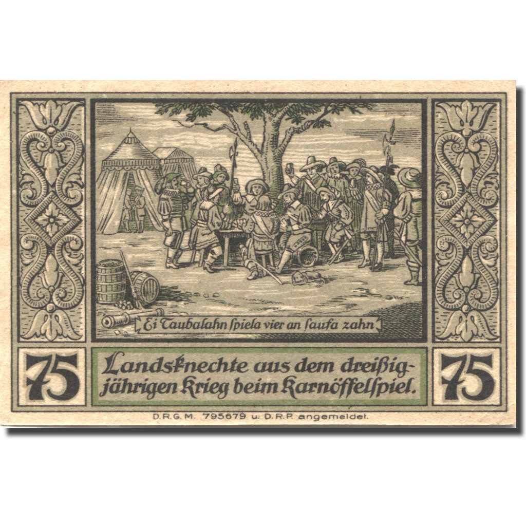 Banknote, Germany, Lähn, 75 Pfennig, soldat, UNC(63), Mehl:756.1b