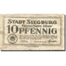 Geldschein, Deutschland, Siegburg, 10 Pfennig, Ecusson, 1921 S Mehl: 1225.1