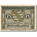 Banknote, Germany, Auerbach, 75 Pfennig, Blason, 1921 AU(55-58) Mehl:G 53.1a