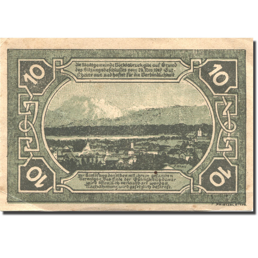 Banknote, Austria, Vöcklabruck, 10 Heller, Eglise, 1920 UNC(63) Mehl:FS 1116IIb