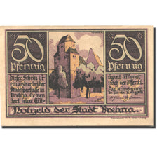 Billete, Alemania, Brehna, 50 Pfennig, Eglise, 1921, SC, Mehl:160.3