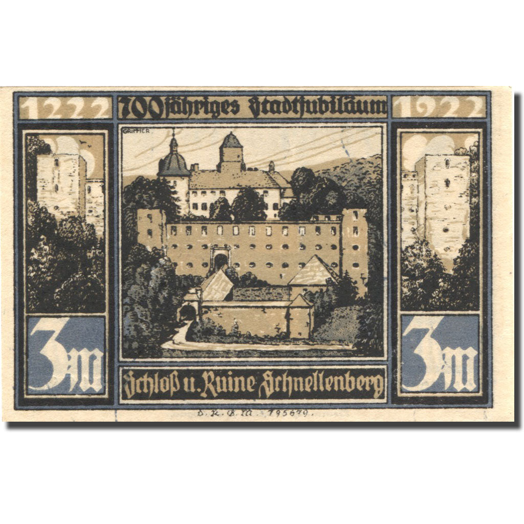 Banknote, Germany, Attendorn, 3 Mark, château, UNC(63), Mehl:51.1c