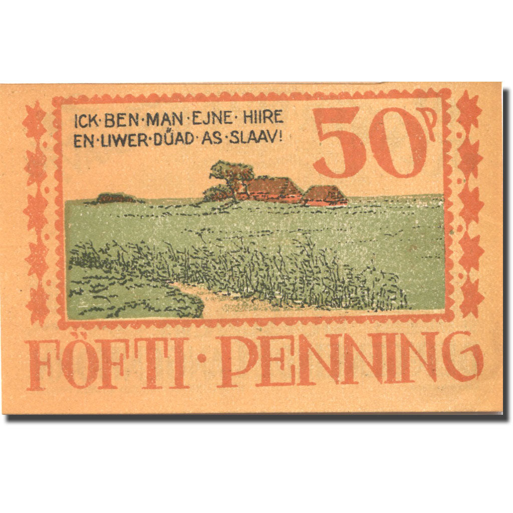 Banknote, Germany, Langenhorn, 50 Pfennig, Blason, 1922 UNC(63) Mehl:768.1