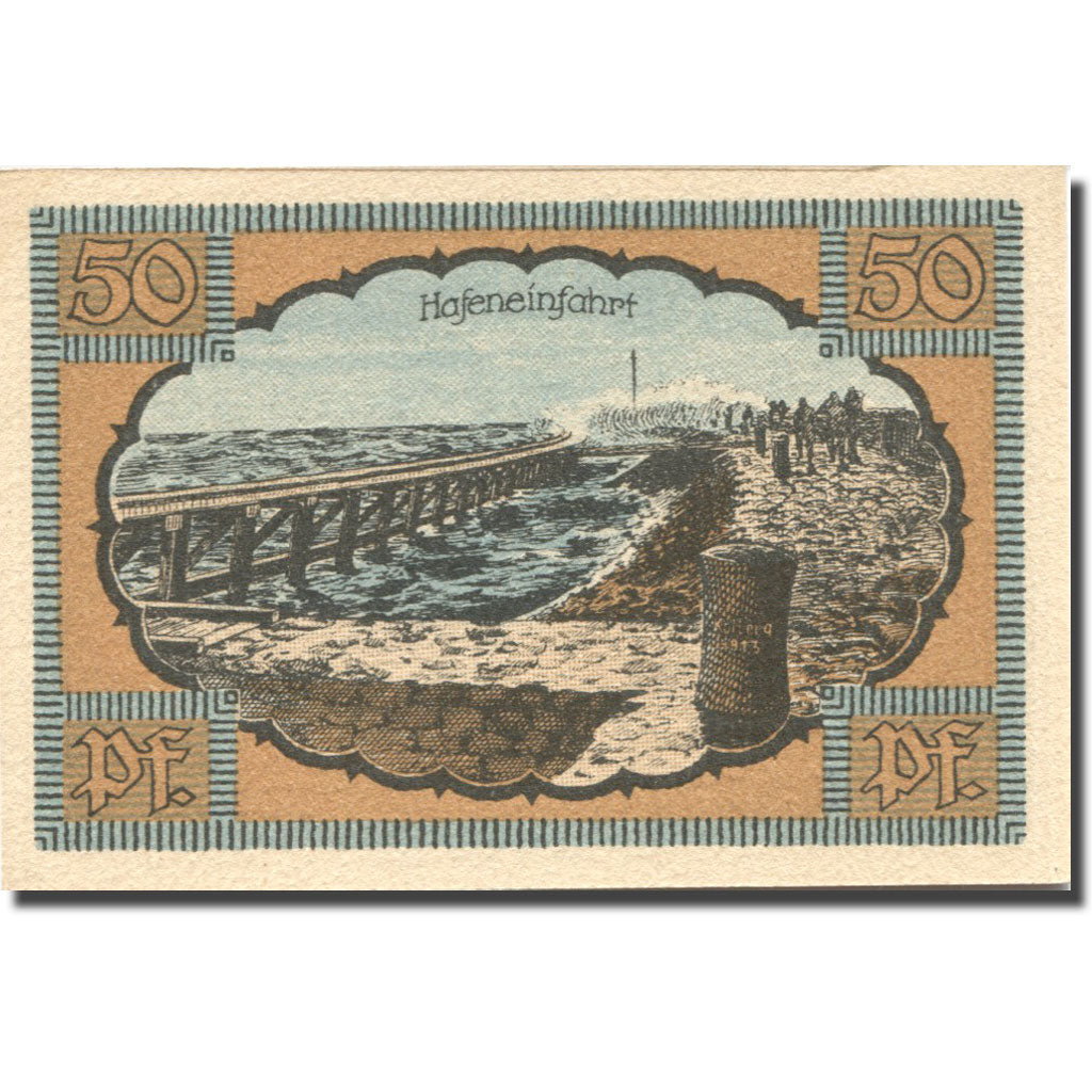 Banknote, Germany, Kolberg, 50 Pfennig, mer, 1921 UNC(63) Mehl:737.2