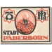 Banknote, Germany, Paderborn, 75 Pfennig, Monument, 1921 UNC(63) Mehl:1043.1