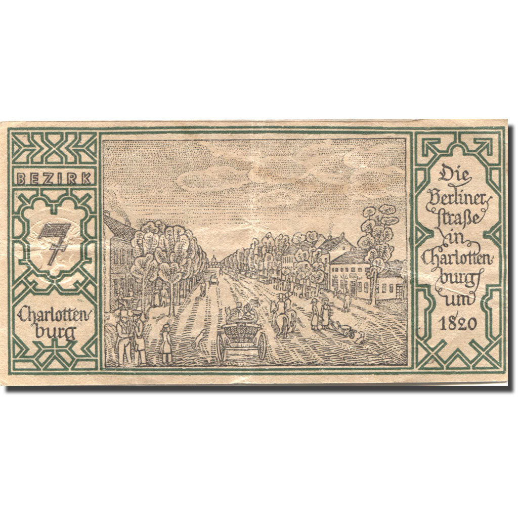 Banknote, Germany, Berlin, 50 Pfennig, rue, 1921 EF(40-45) Mehl:92.1
