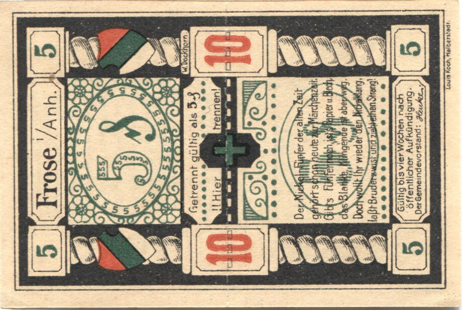 Banknote, Germany, Frose, 10 Pfennig, valeur faciale, UNC(63), Mehl:398.1