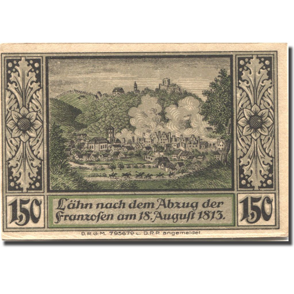 Banknote, Germany, Lähn, 1.5 Mark, village, UNC(63), Mehl:756.1b