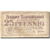 Banconote, Germania, Siegburg, 25 Pfennig, château, 1921 MB Mehl:1225.3