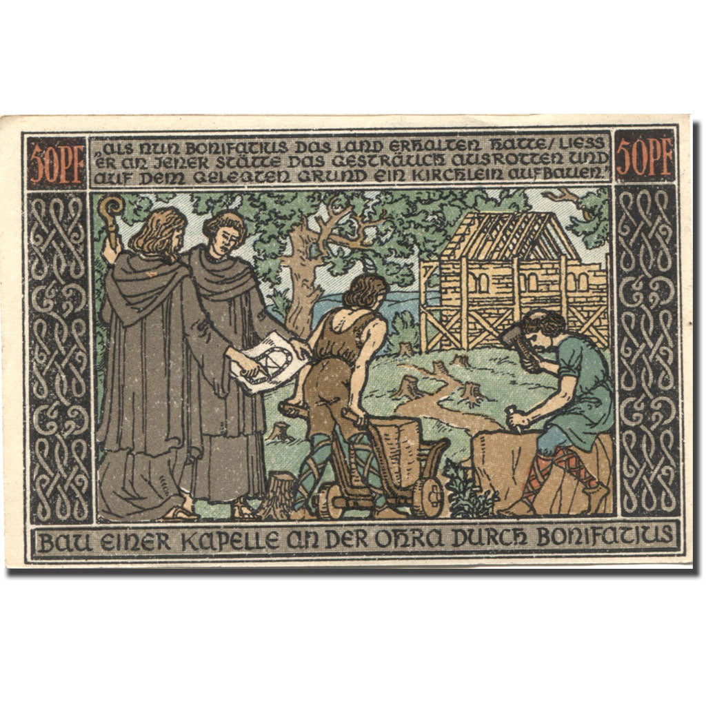Banknote, Germany, Ohrdruf, 50 Pfennig, personnage 2, 1921 UNC(63) Mehl:1012.4