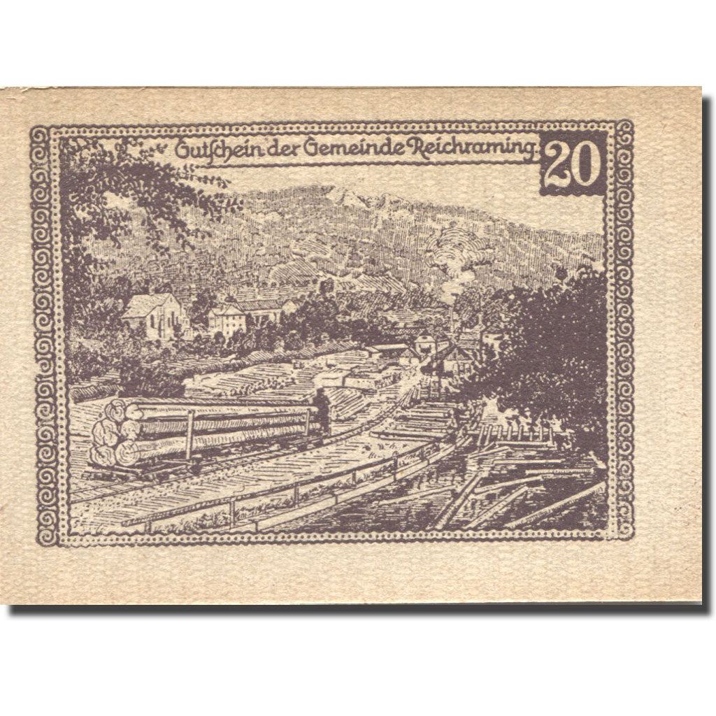 Banknote, Austria, Reichraming, 20 Heller, Forêt, 1920 UNC(63) Mehl:FS 829b