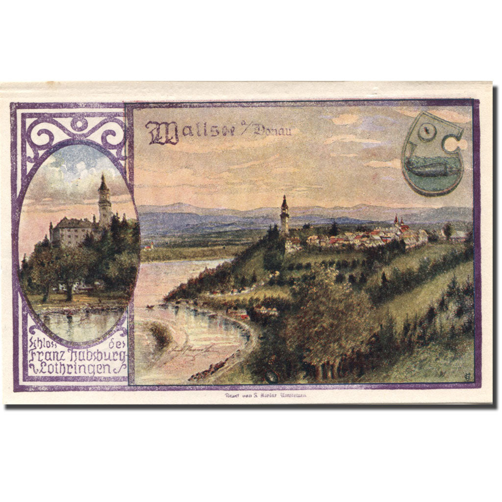 Banknote, Austria, Wallsee, 120 Heller, château, 1920, UNC(63) Mehl:FS 1137II