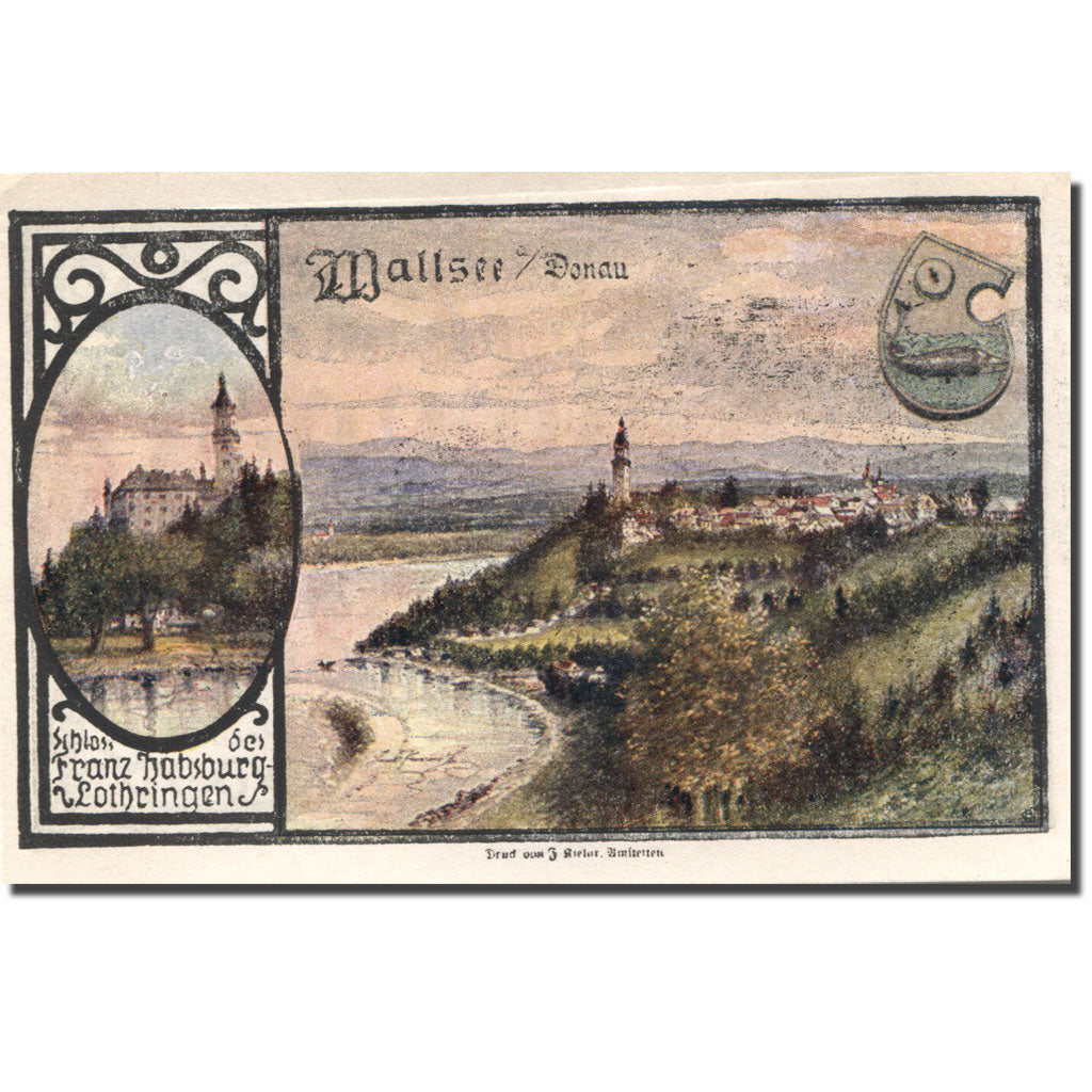 Banknote, Austria, Wallsee, 180 Heller, château 1, 1920 UNC(63) Mehl:FS 1137II