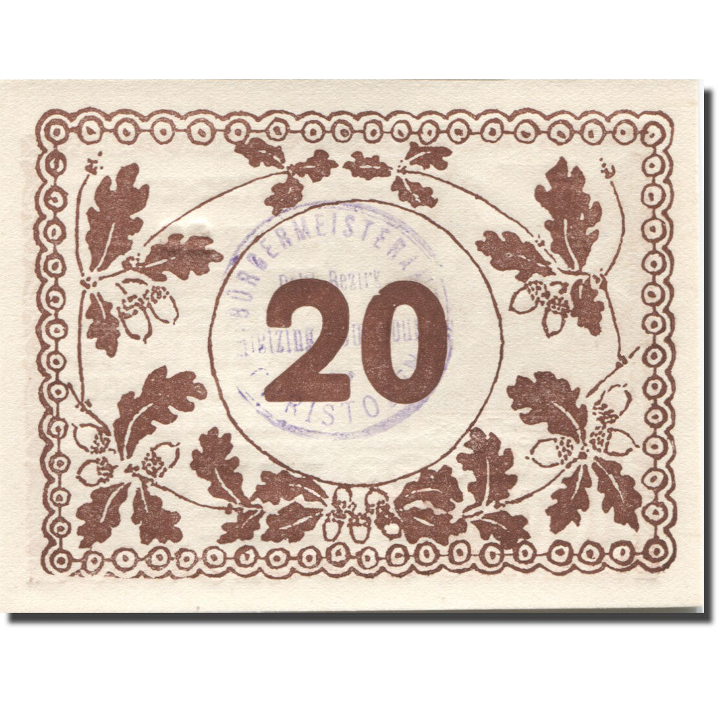 Banknote, Austria, Christofen, 20 Heller, Eglise, 1920 UNC(63) Mehl:FS 117a