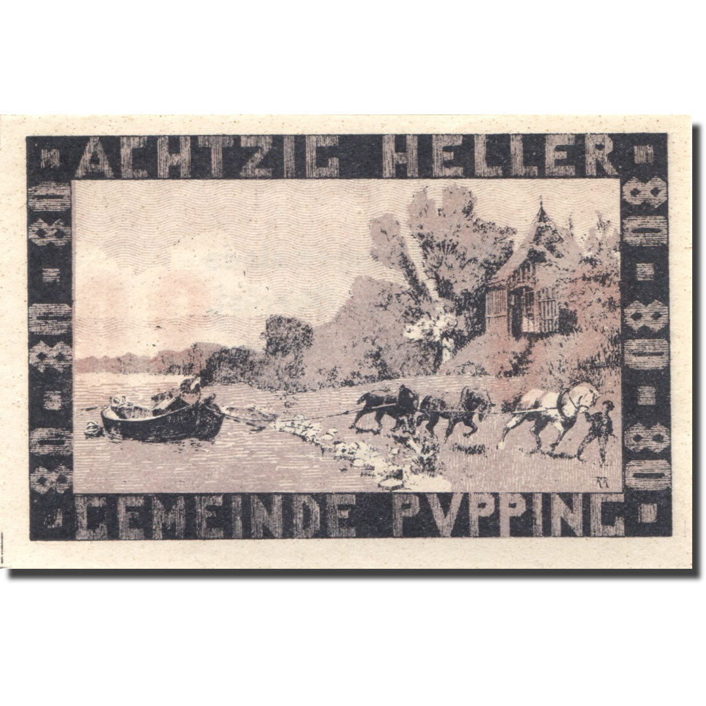 Banknote, Austria, Pupping, 80 Heller, fleuve, UNC(63), Mehl:FS 792IIa