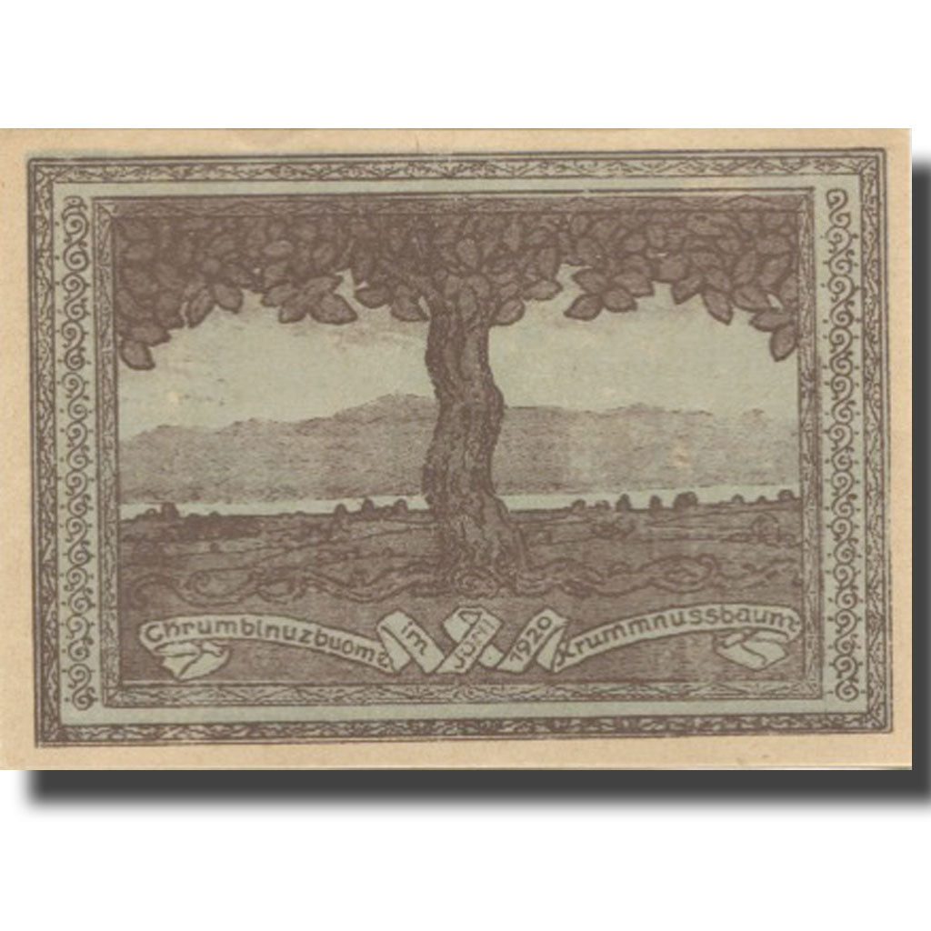 Banknote, Austria, Nussbaum, 50 Heller, arbre, 1920 UNC(63) Mehl:FS 488Ib