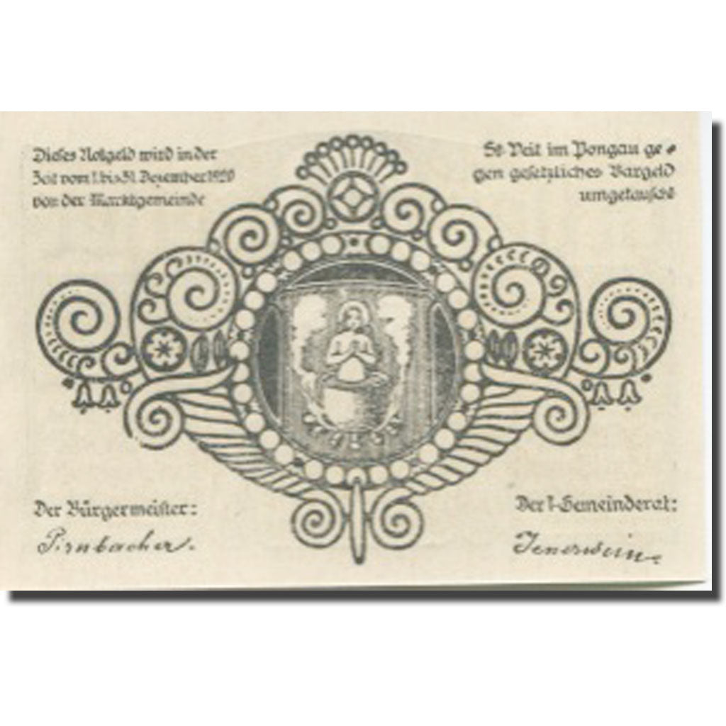 Banknote, Austria, Pongau, 20 Heller, Eglise, 1920 UNC(63) Mehl:FS 945a