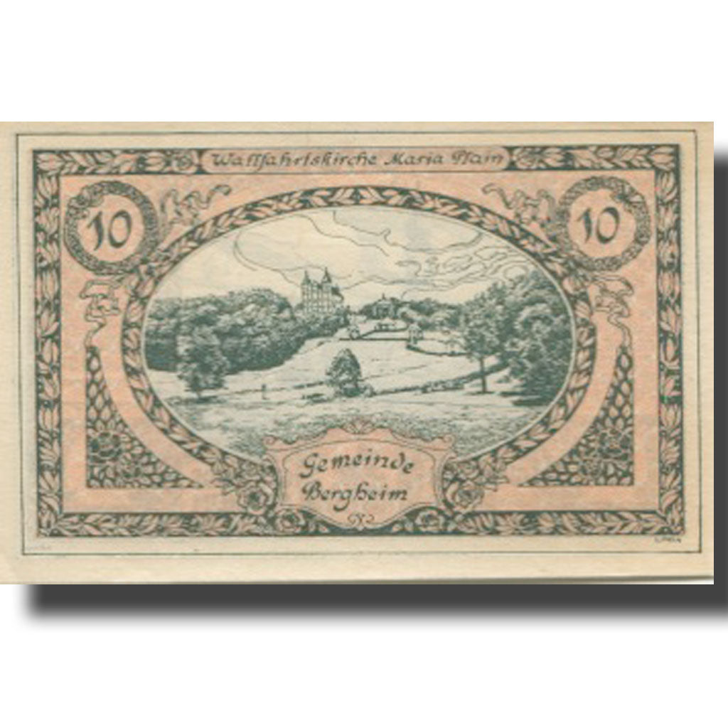 Banknote, Austria, Bergheim, 10 Heller, Eglise, 1920 UNC(63) Mehl:FS 82IIa