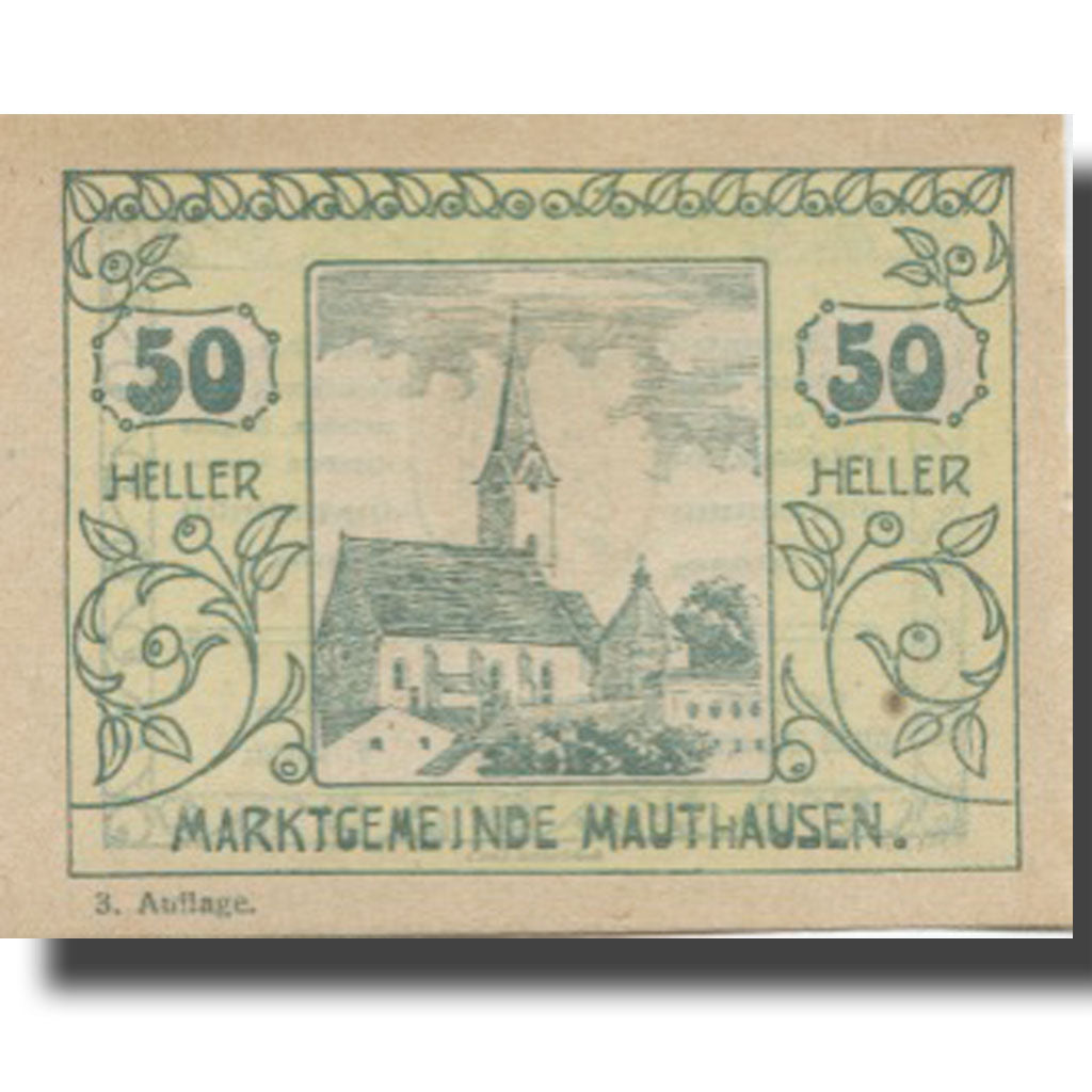 Banknote, Austria, Mauthausen, 50 Heller, Eglise, 1920 UNC(63) Mehl:FS 833a