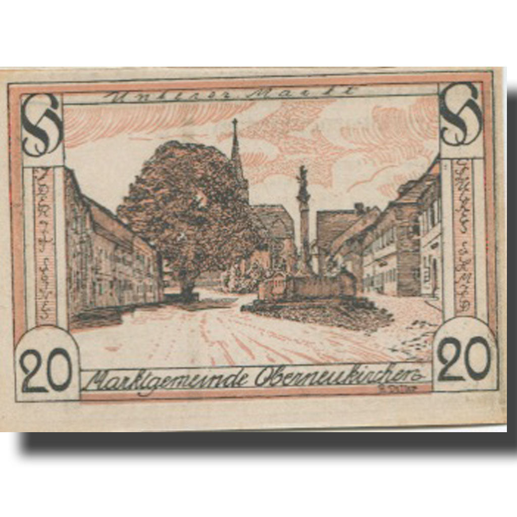 Banknot, Austria, Oberneukirchen, 20 Heller, épée, Undated, Undated, UNC(63)