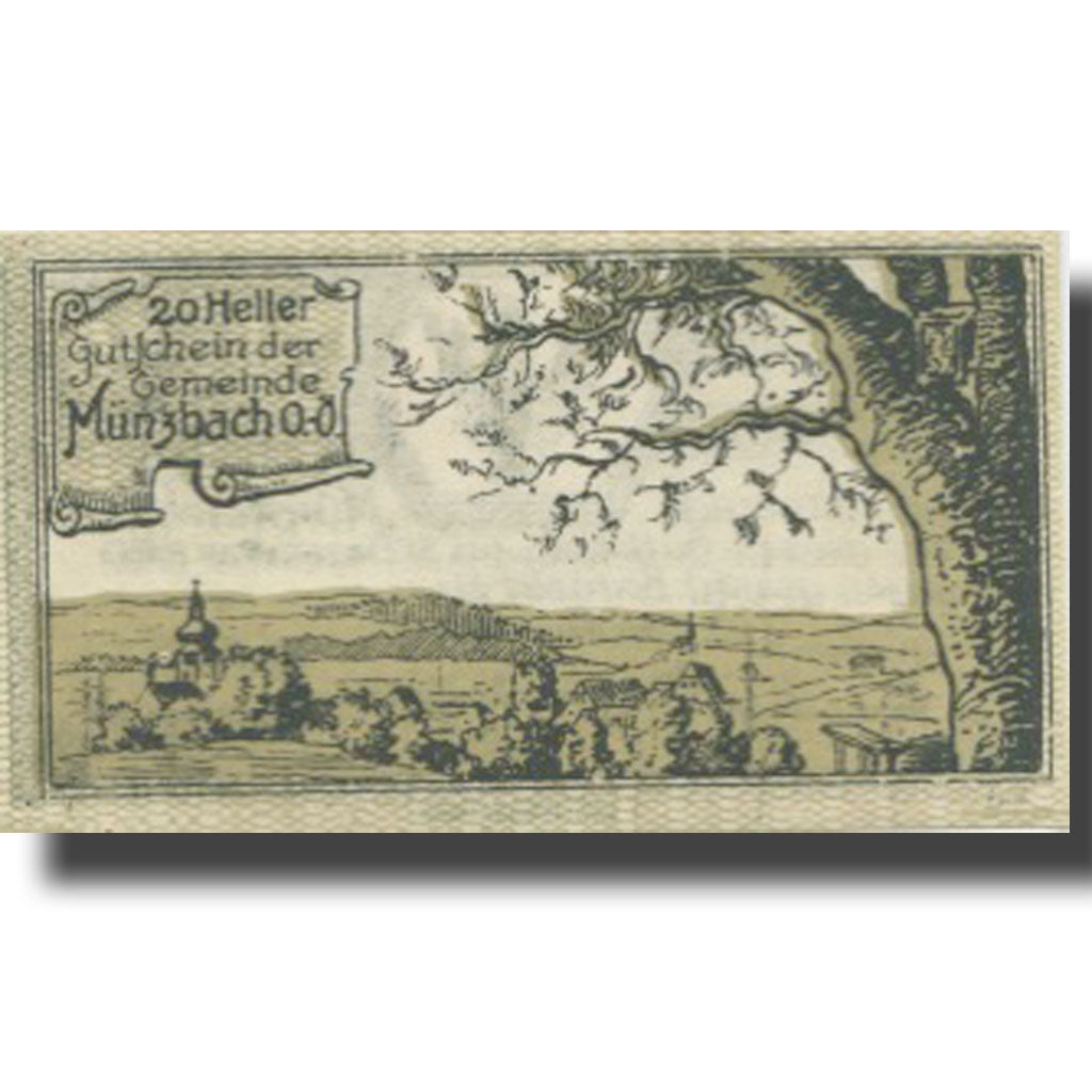 Banknote, Austria, Münzbach, 20 Heller, village 1920-12-31, UNC(63) Mehl:FS 636I