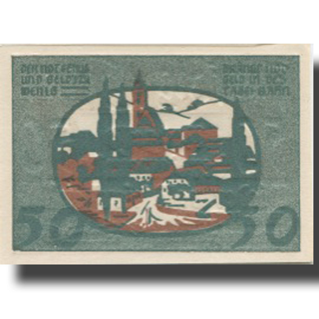 Banconote, Austria, Niederwaldkirchen, 50 Heller, village, 1920 SPL Mehl:FS 673a