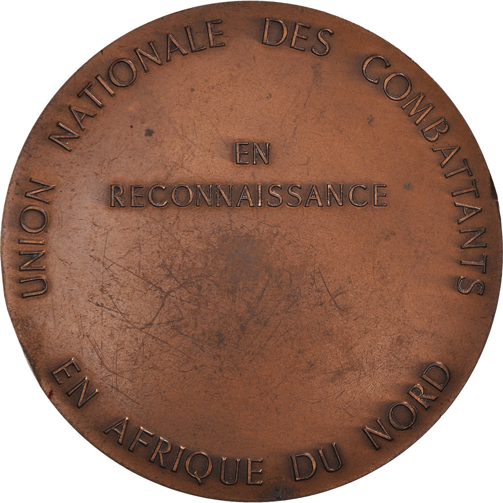 France, Médaille, Djebel, U.N.C, Afrique du Nord, Military, 1979, TTB, Bronze