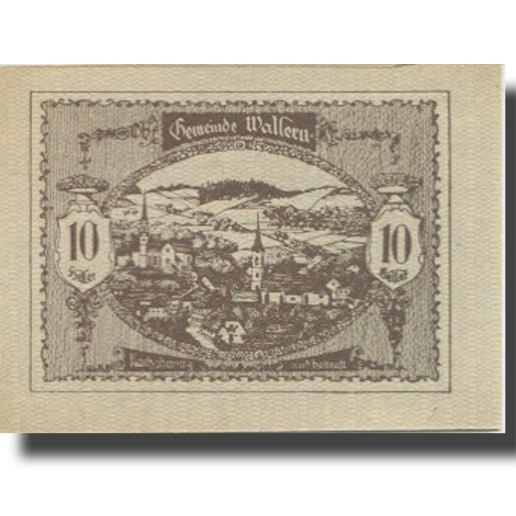 Banknote, Austria, Wallern, 10 Heller, paysage, 1920 UNC(63) Mehl:FS 1136a