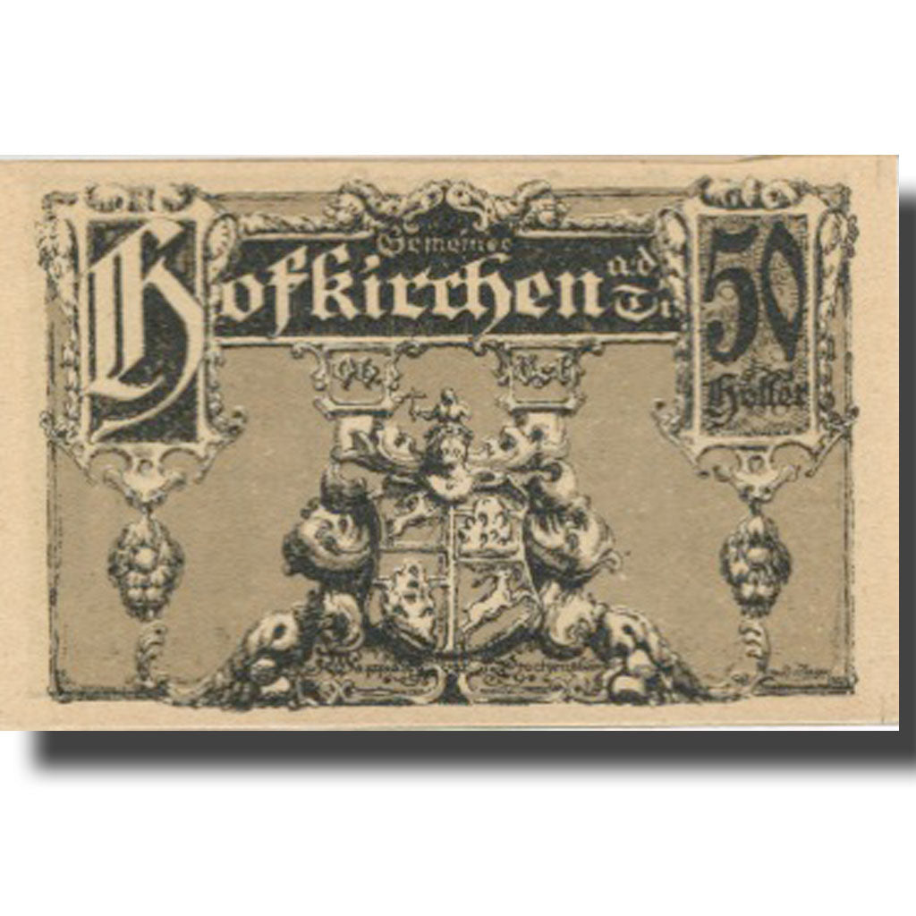 Banknote, Austria, Hofkirchen, 50 Heller, Blason, 1921, UNC(63) Mehl:FS 385a