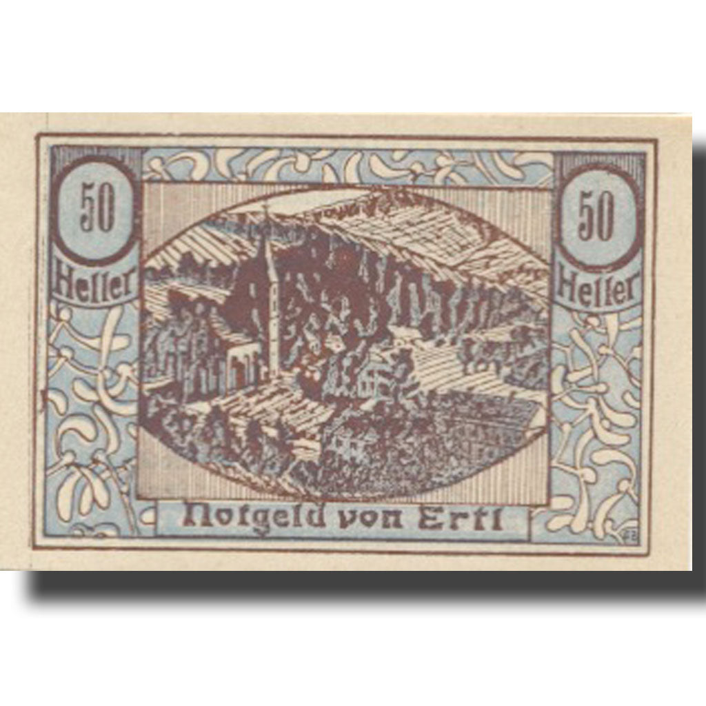 Banknote, Austria, Ertl, 50 Heller, paysage, 1920, UNC(63), Mehl:FS 185b