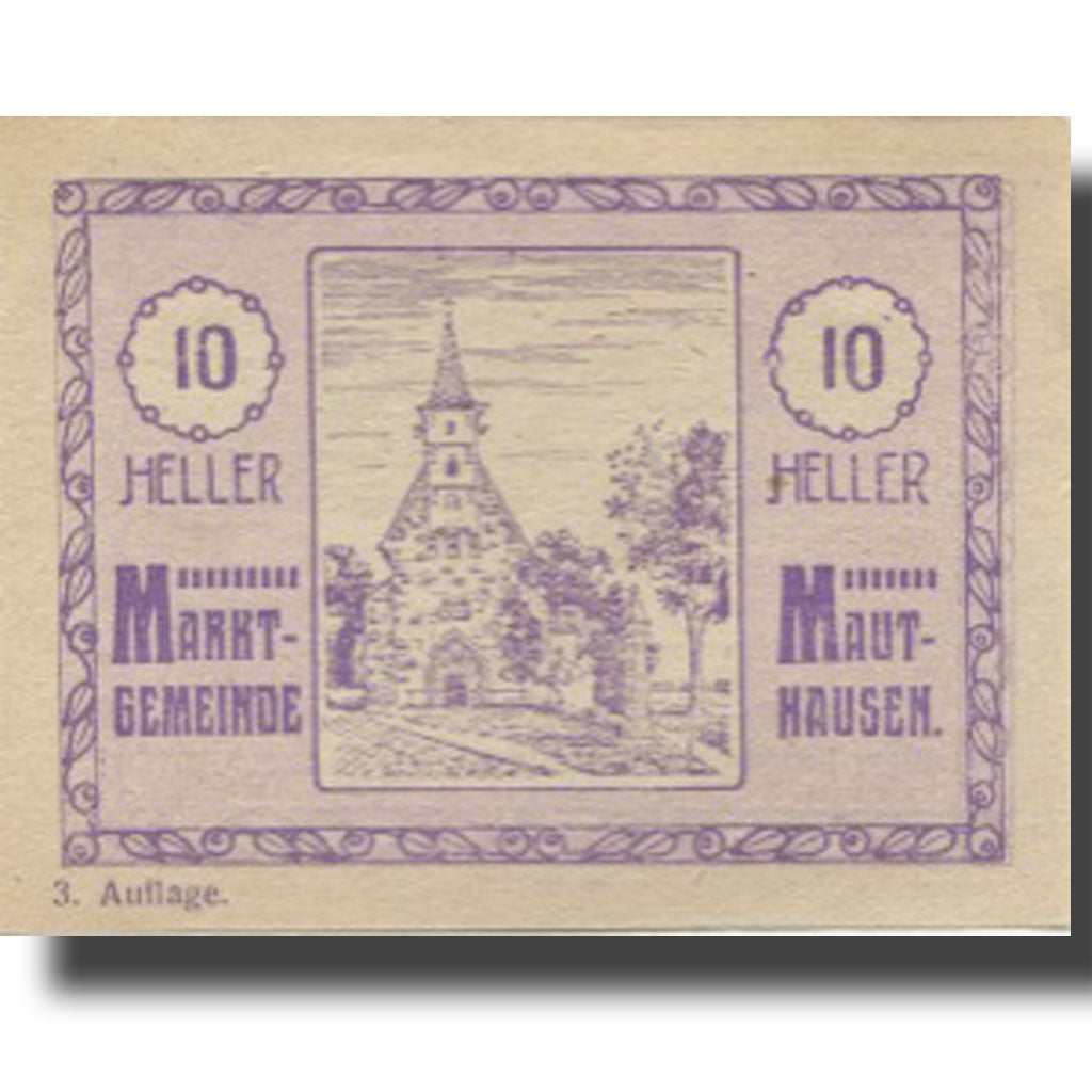 Banknote, Austria, Mauthausen, 10 Heller, Eglise, UNC(63), Mehl:FS 833