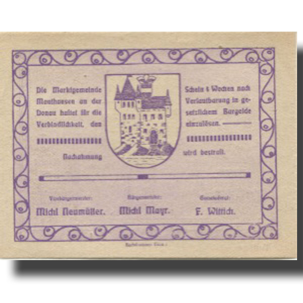 Banknote, Austria, Mauthausen, 10 Heller, Eglise, UNC(63), Mehl:FS 833