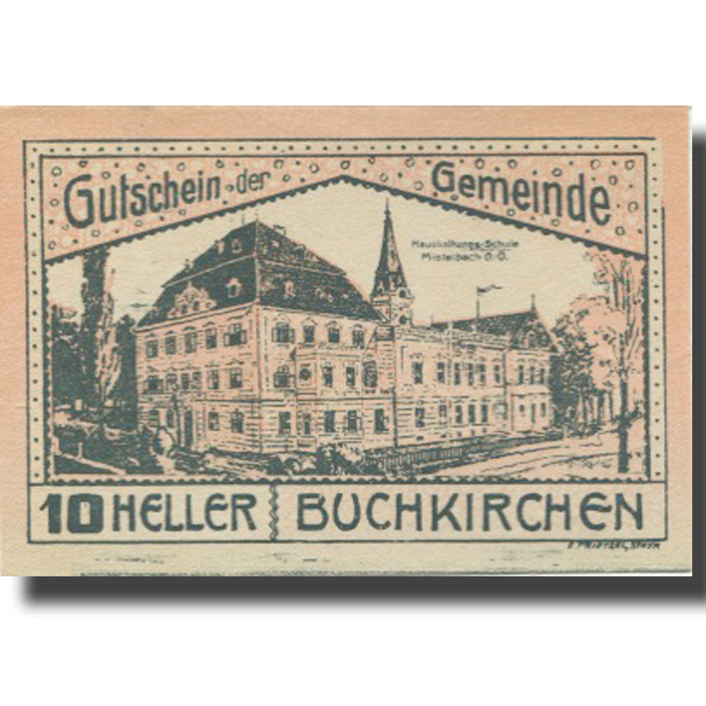 Banknote, Austria, Buchkirchen, 10 Heller, champs, 1920 UNC(63) Mehl:FS 114a