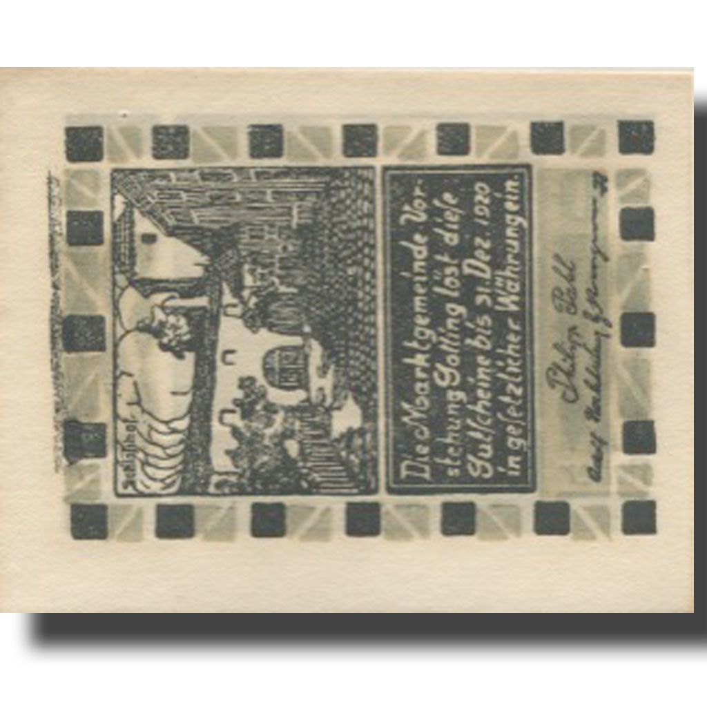 Banknote, Austria, Golling, 30 Heller, paysage, 1920, UNC(63) Mehl:FS 249