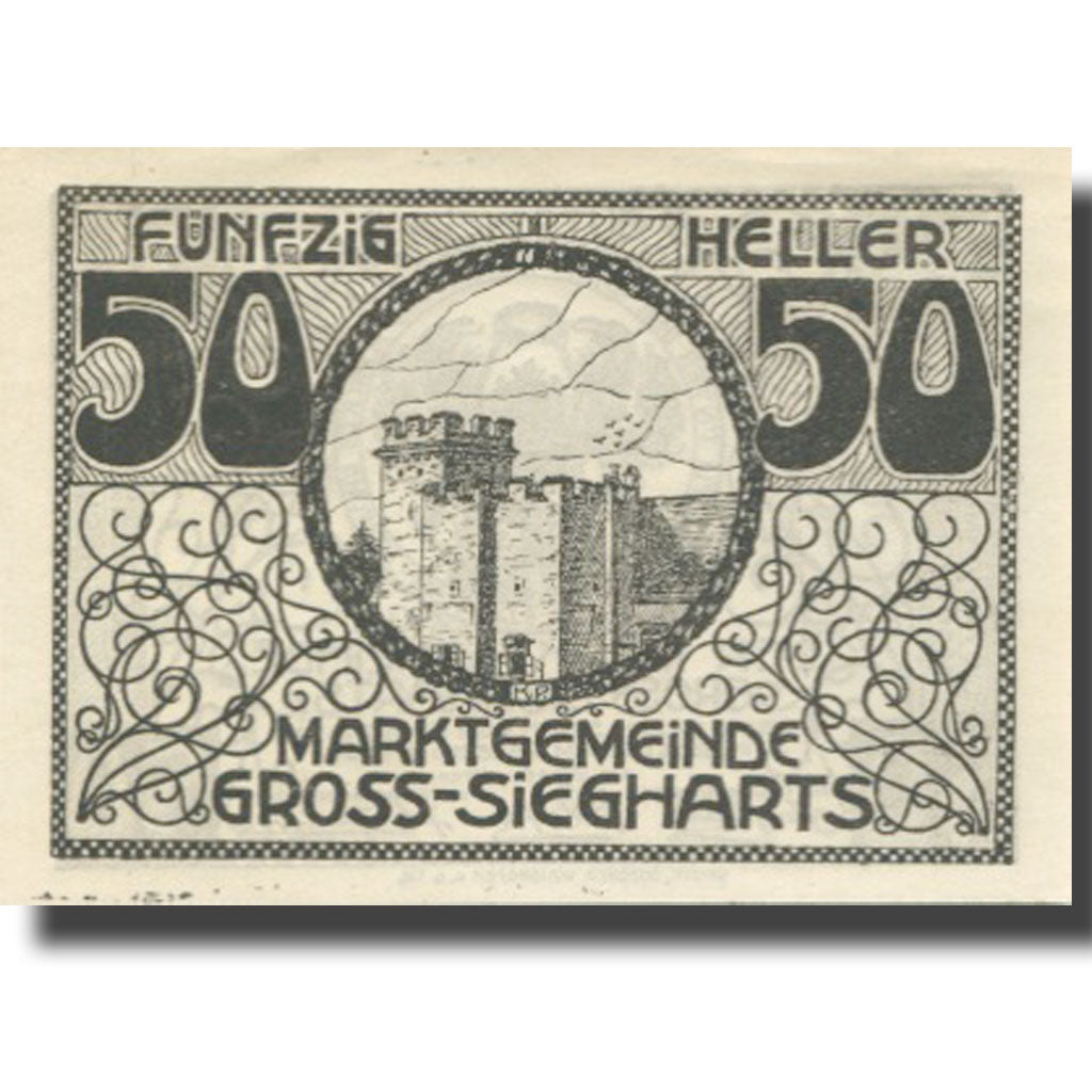 Banknote, Austria, Gross-Siegharts, 50 Heller, Blason, 1920 UNC(63) Mehl:FS 297a