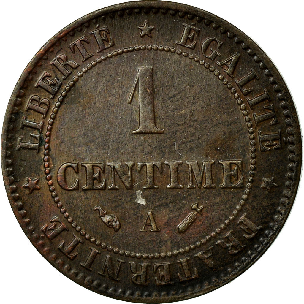 Coin, France, Cérès, Centime, 1896, Paris, AU(55-58), Bronze, KM:826.1