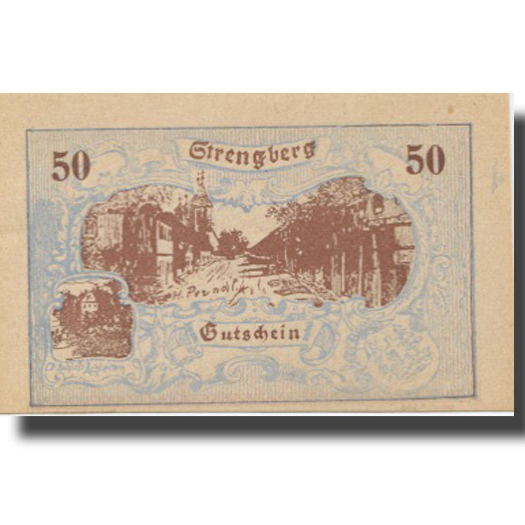 Banknote, Austria, Strengberg, 50 Heller, ferme, 1920 UNC(63) Mehl:FS 1049b