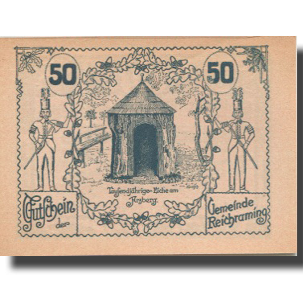 Banknote, Austria, Reichraming, 50 Heller, Forêt, 1920 UNC(63) Mehl:FS 829d