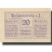 Banconote, Austria, Reichersberg, 50 Heller, château 2, 1920 SPL Meh:FS 828Ic2